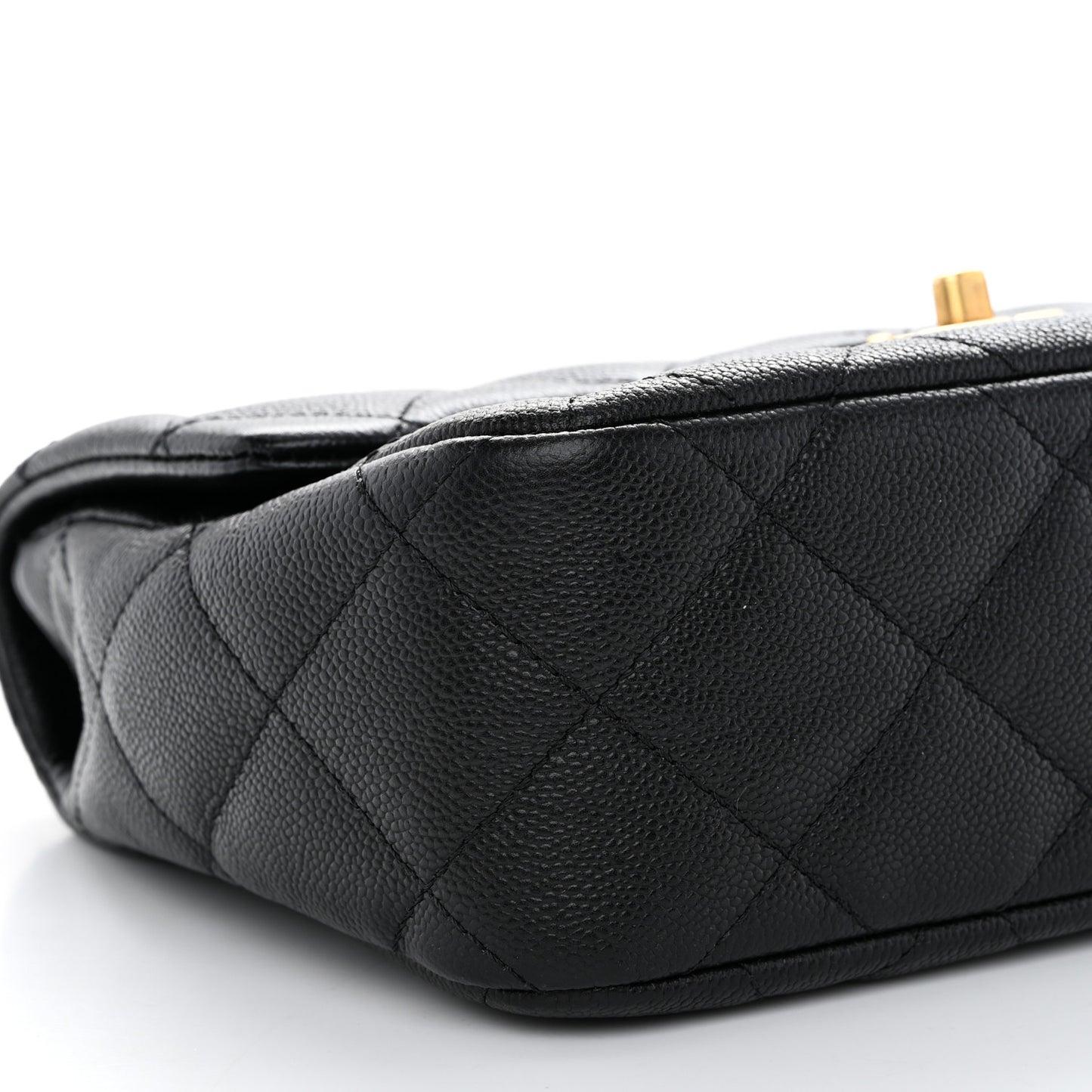 Caviar Quilted Sweetheart Flap Black