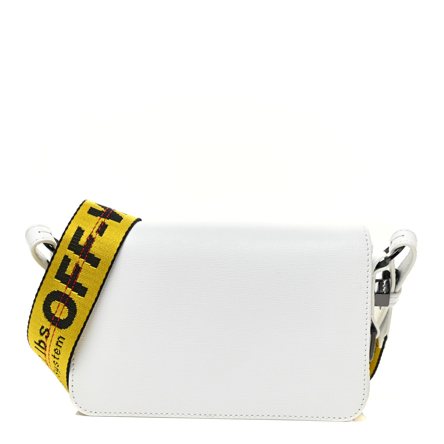 Off-White Saffiano Flap Shoulder Bag White 1 of 17