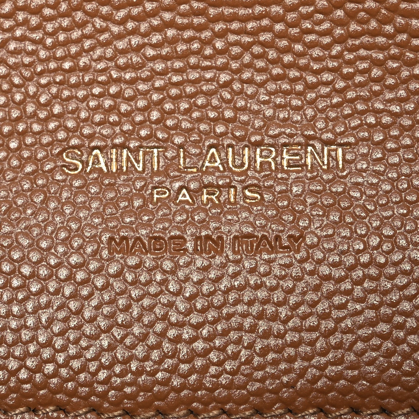Grain De Poudre Matelasse Chevron Monogram Cassandre Flap Pouch Natural Dark