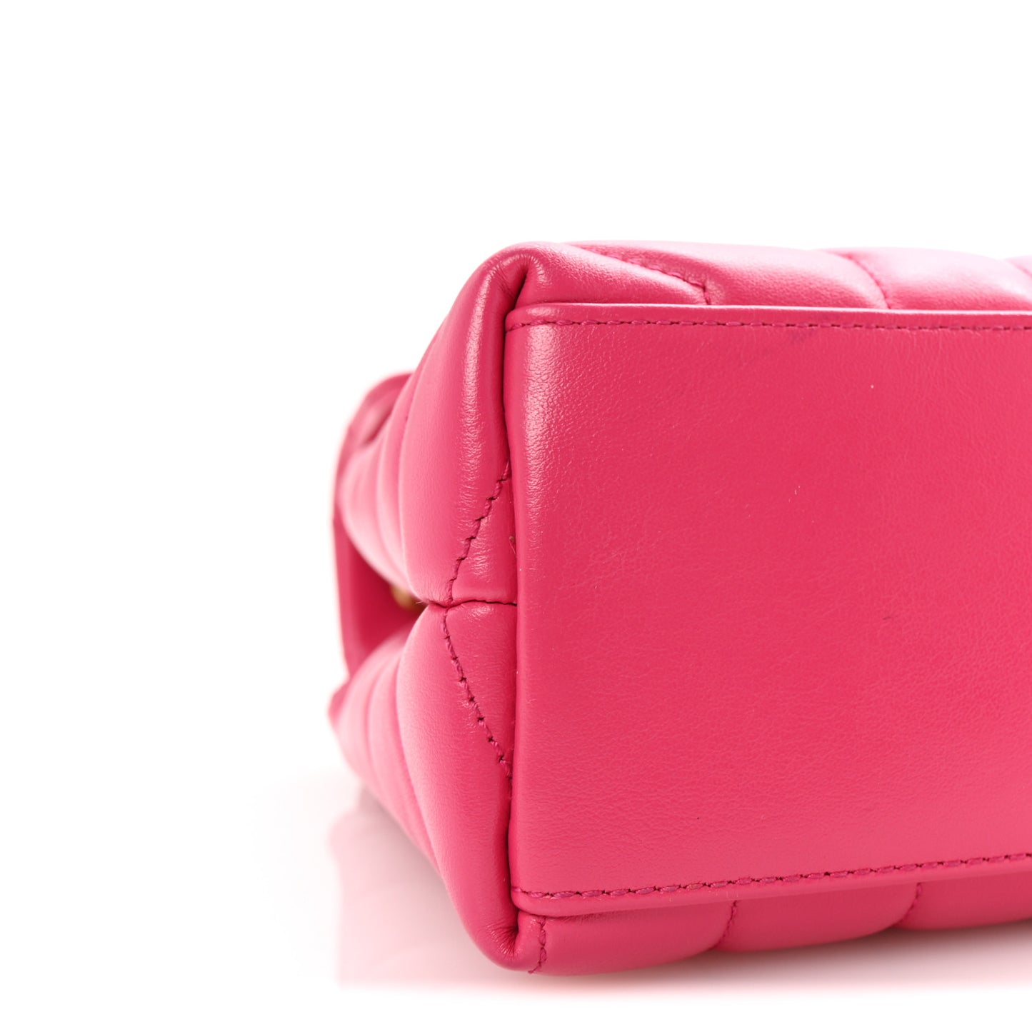 Calfskin Y Quilted Monogram Small Loulou Chain Satchel Fresh Fuchsia