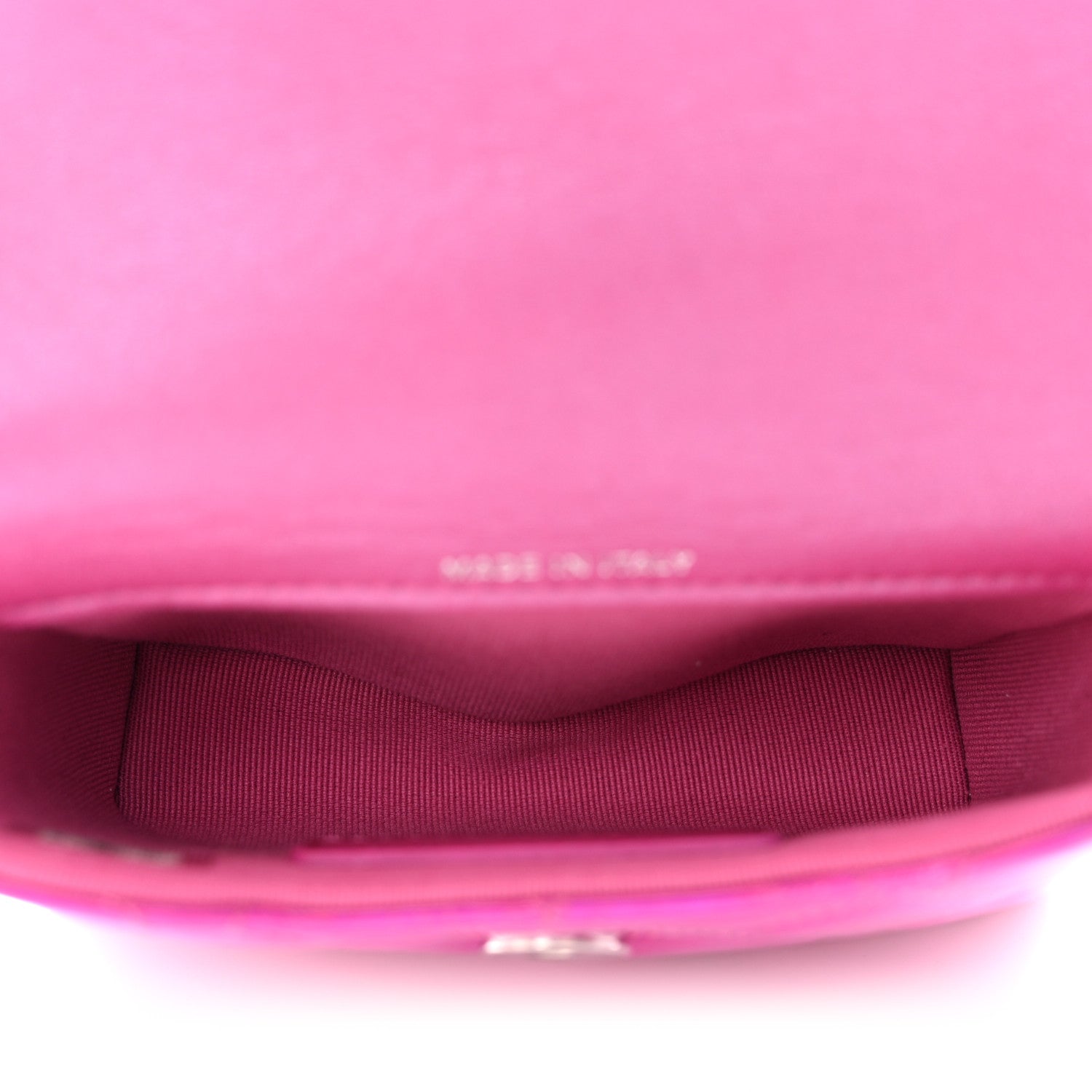Chanel Patent Lambskin Quilted CC Hook Card Holder Pink 5 of 9