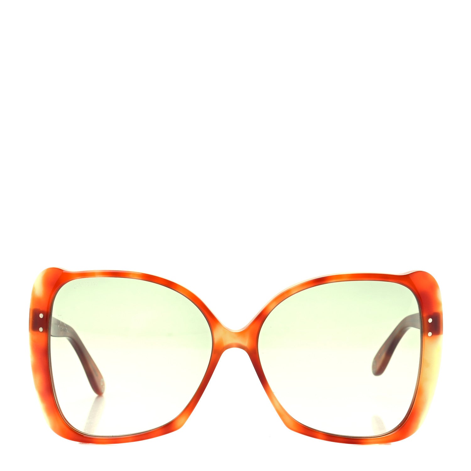 Gucci Acetate Oversize Square Frame GG0471S Sunglasses Havana Green 2 of 7