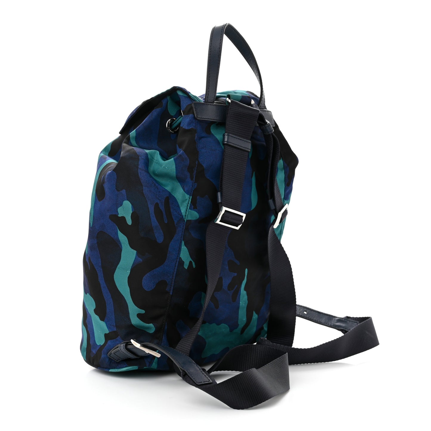 Tessuto Nylon Camouflage Print Backpack Royal