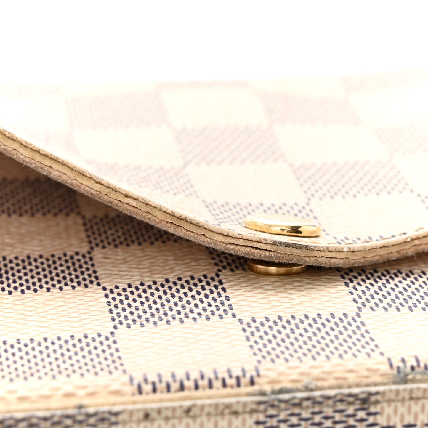 Damier Azur Pochette Felicie Chain Wallet Rose Ballerine