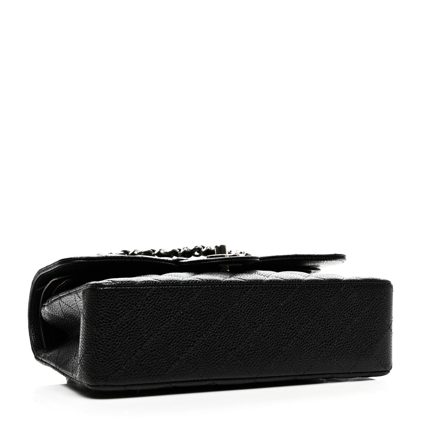 Caviar Quilted Small Double Flap Black