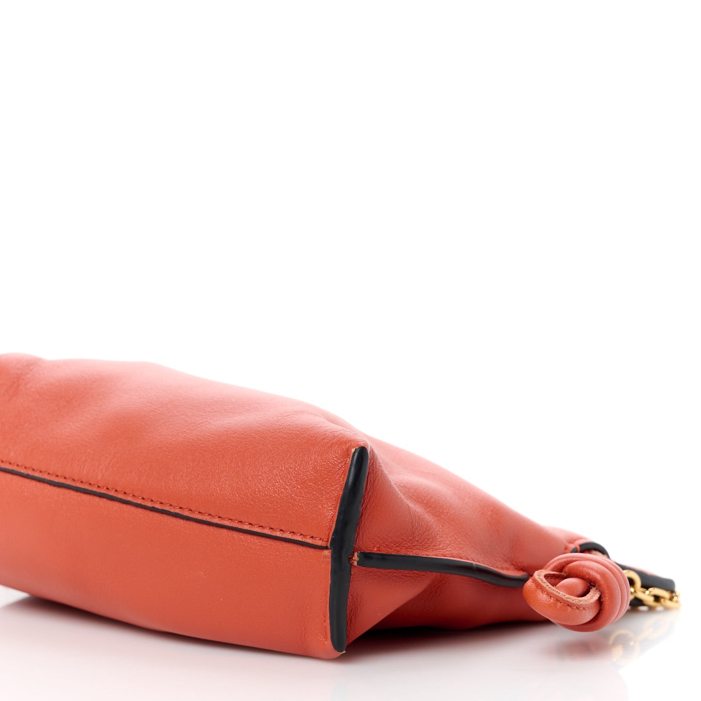 Calfskin Nano Flamenco Knot Clutch Orange