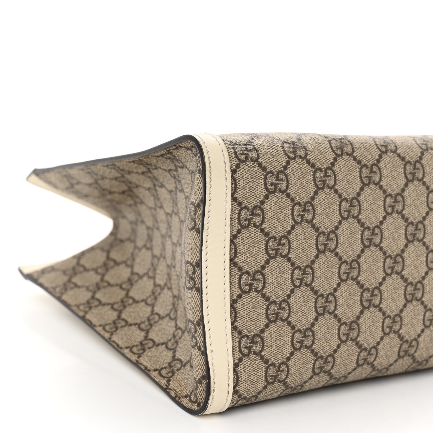 Gucci GG Supreme Monogram Medium Padlock Tote White 9 of 10