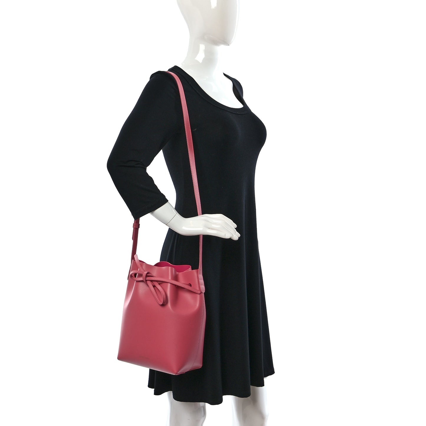 Calfskin Mini Bucket Bag Blush