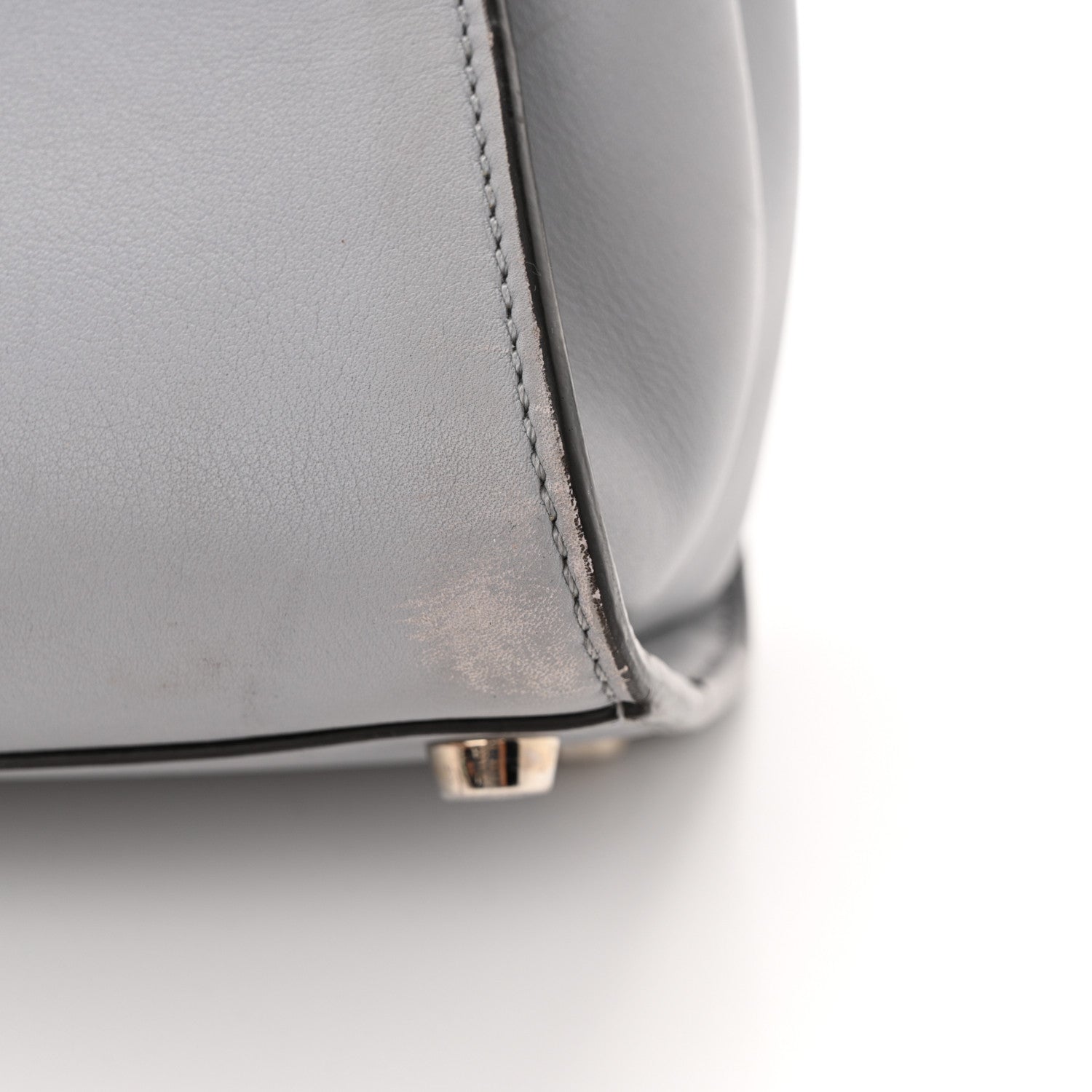 Fendi Vitello Tahiti Burro Large Peekaboo Iconic Essentially Satchel Ardesia Dark Blue 14 of 15