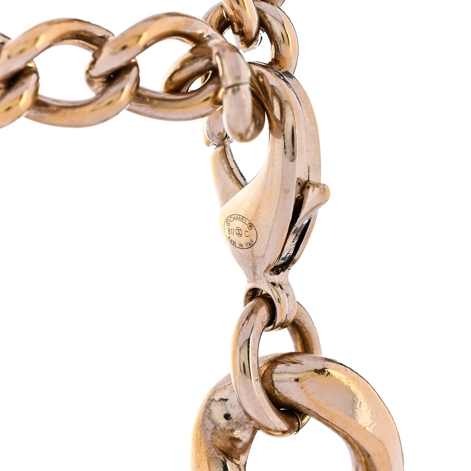 Chanel Baguette Crystal Quilted CC Chain Choker Necklace Gold 5 of 5