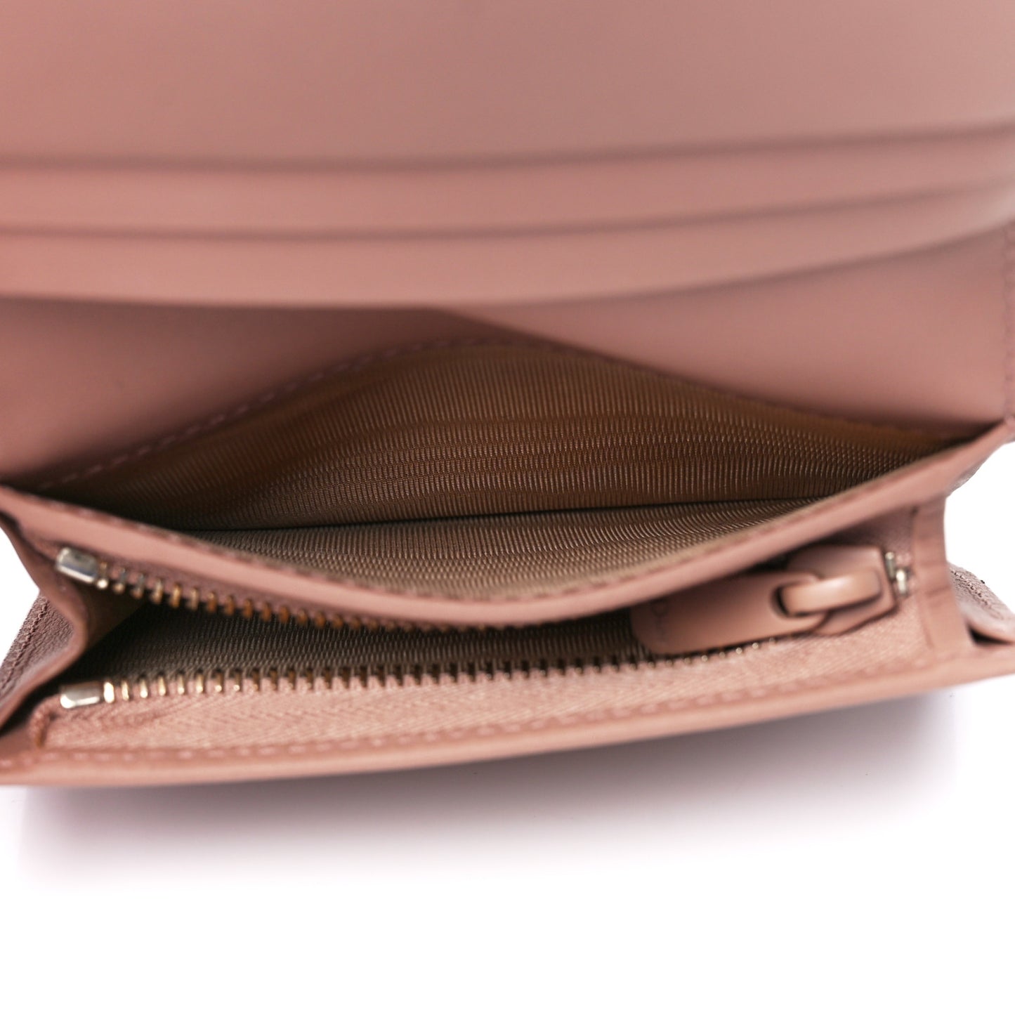 Ultra Matte Calfskin Cannage Mini Lady Dior Wallet Fard