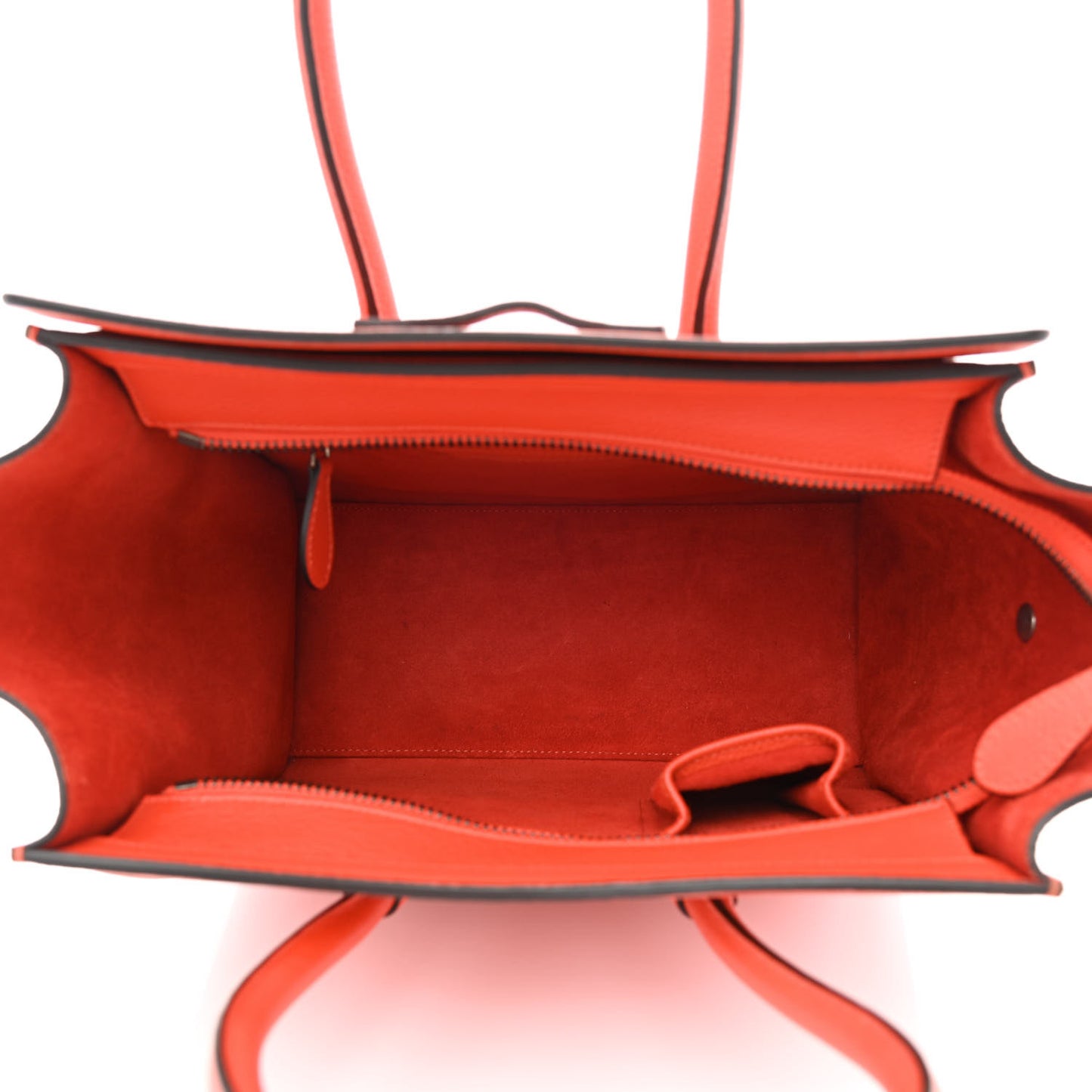 Drummed Calfskin Micro Luggage Vermillion