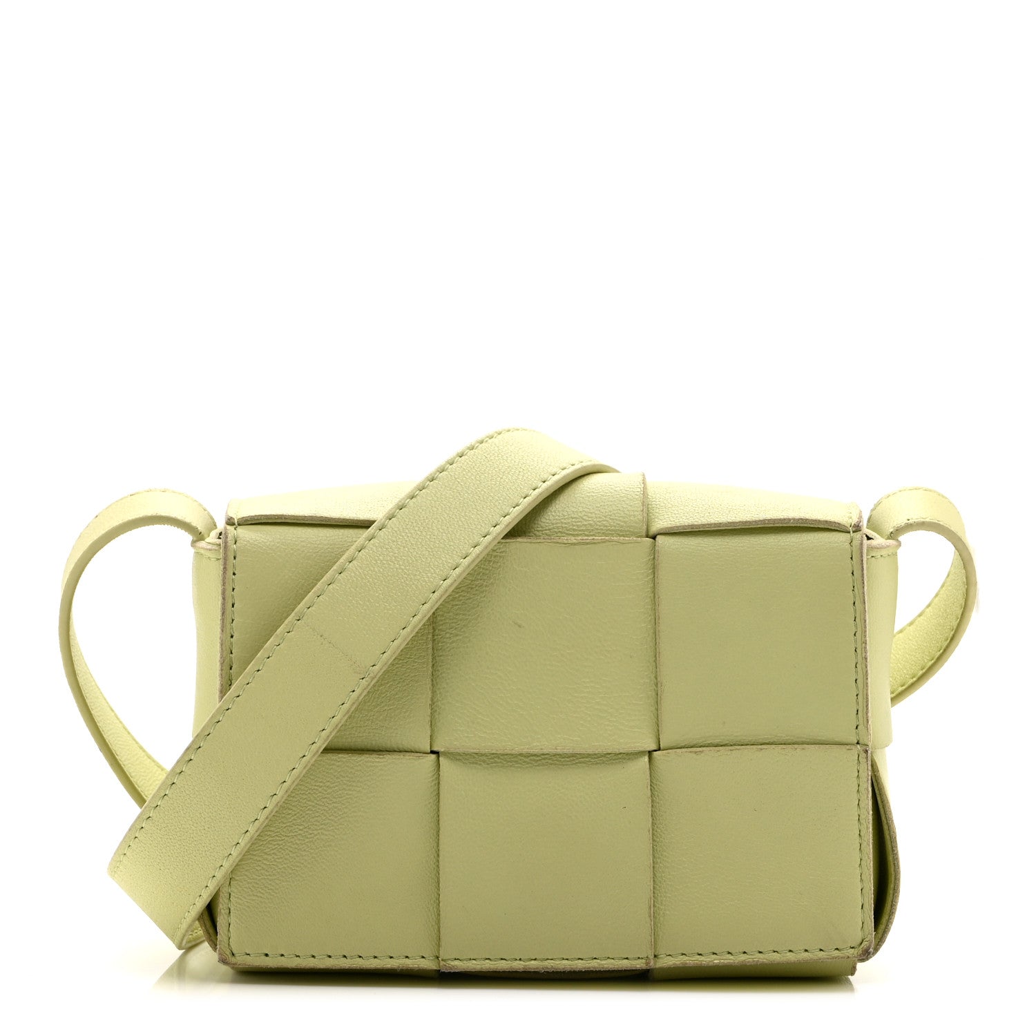 Bottega Veneta Lambskin Maxi Intrecciato Extra Mini Cassette