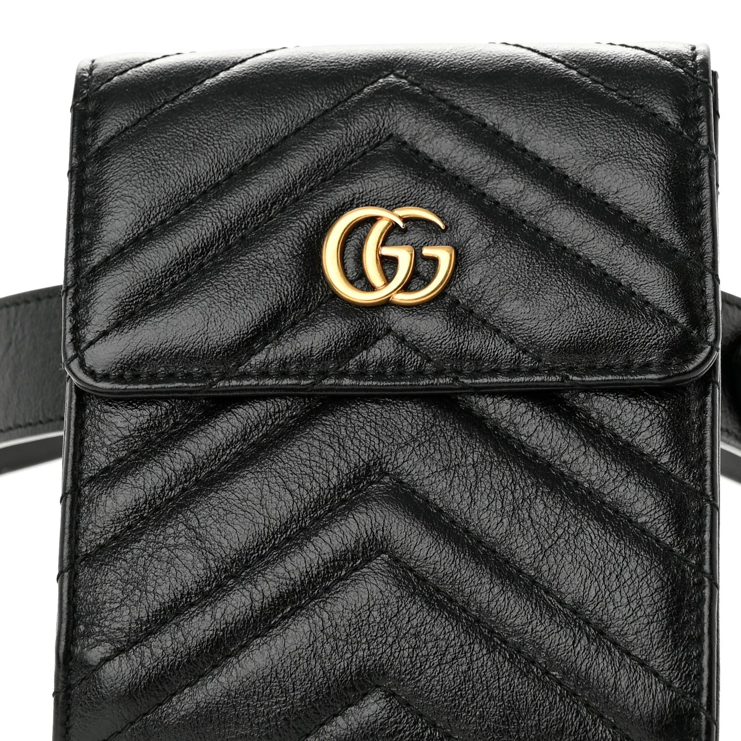 Calfskin Matelasse GG Marmont 2.0 Belt Bag 85 34 Black