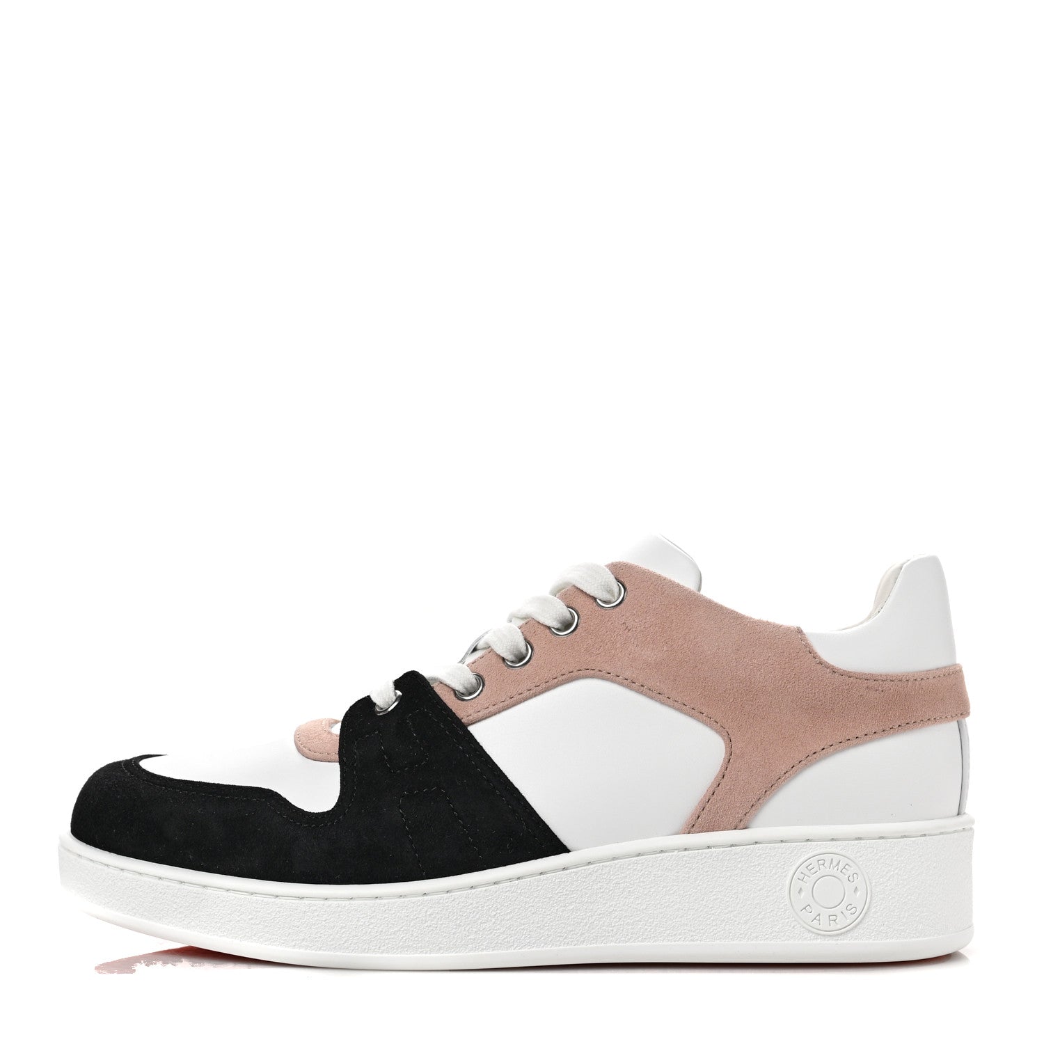 Hermes Suede Goatskin Calfskin Free Sneakers 37 Multicolor Rose Opaline 1 of 8