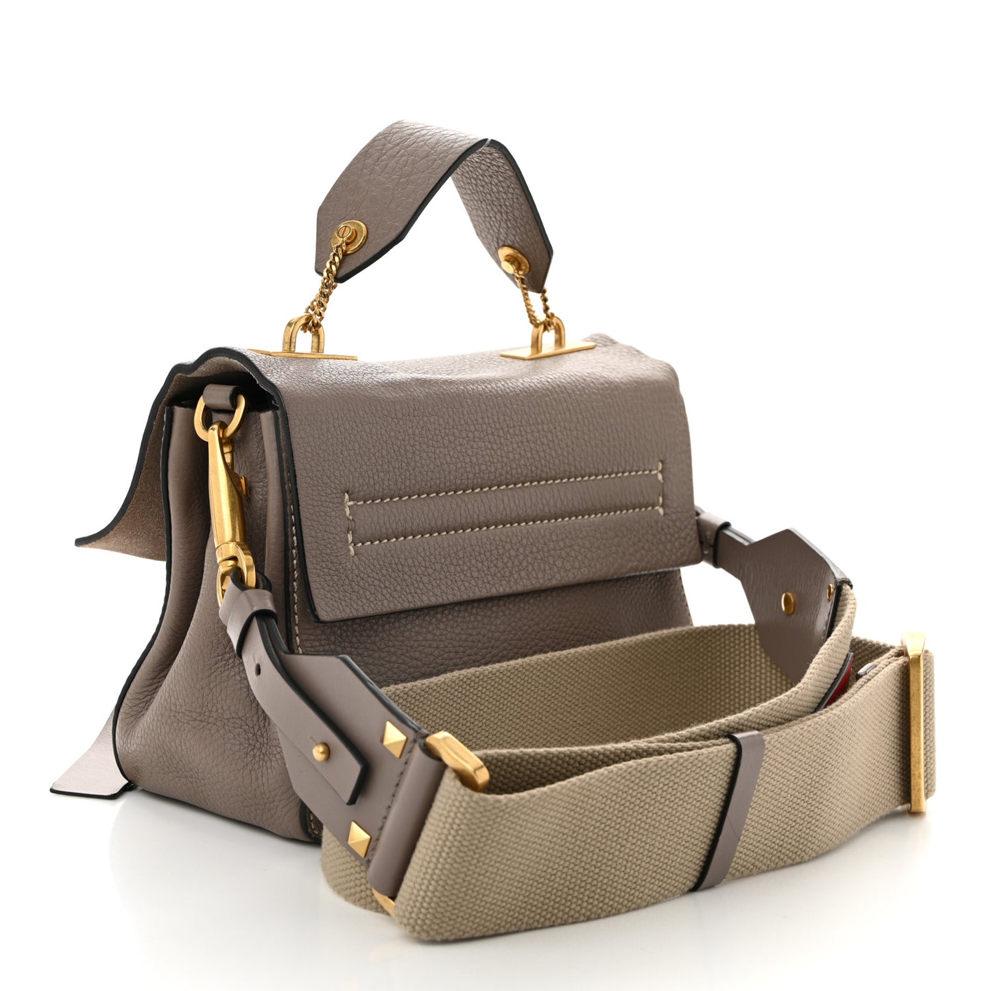 Pebbled Calfskin Small VRing Tassel Shoulder Bag Poudre