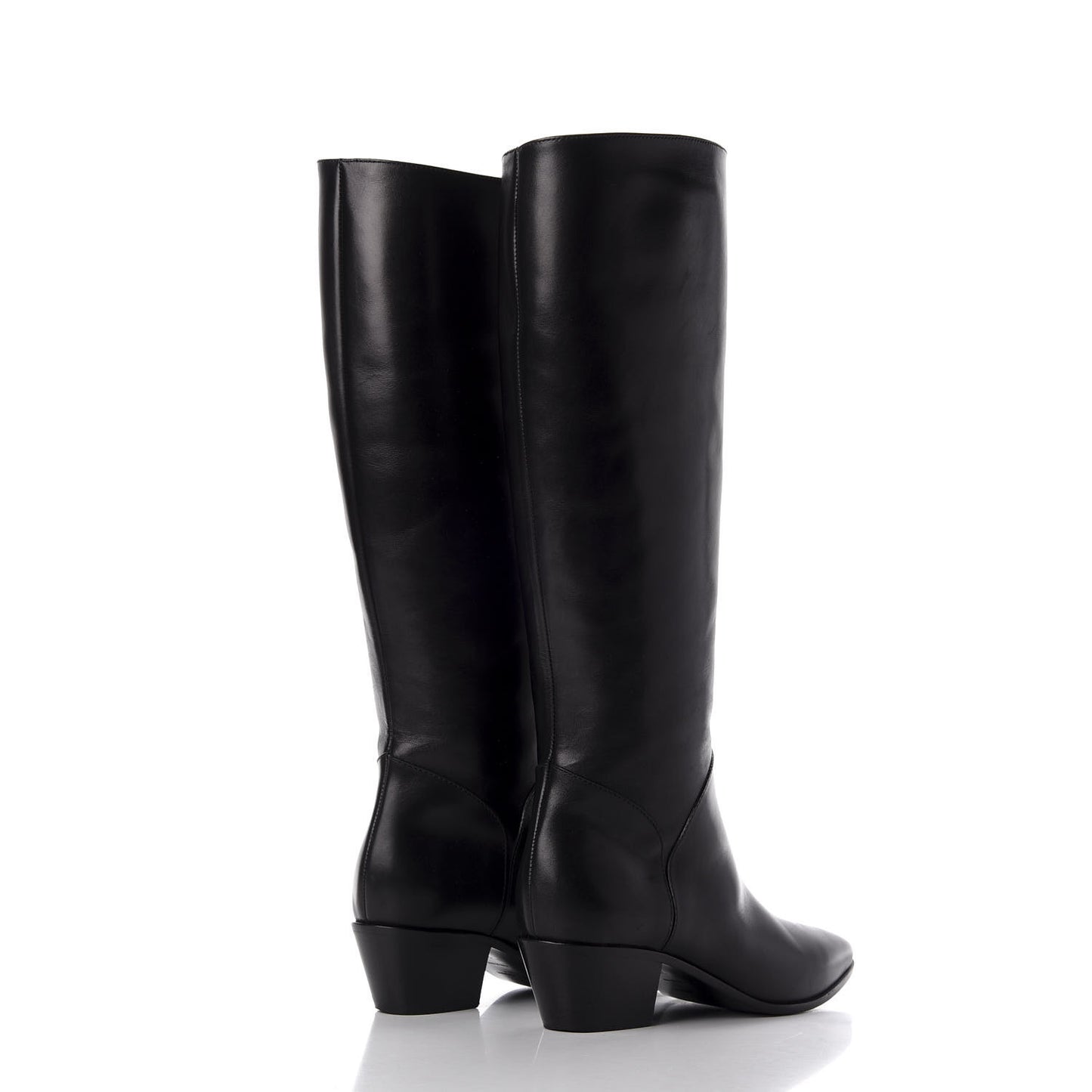 Calfskin Rock Long Boots 35.5 Black