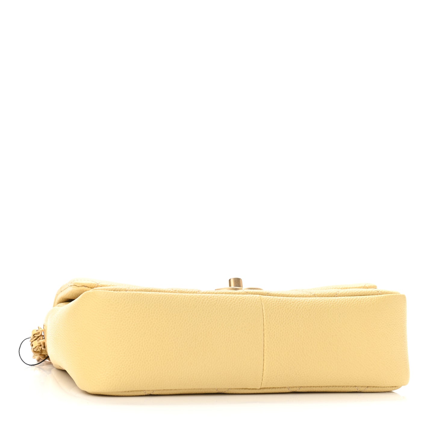 Shiny Caviar Quilted Small Chain Melody Flap Yellow