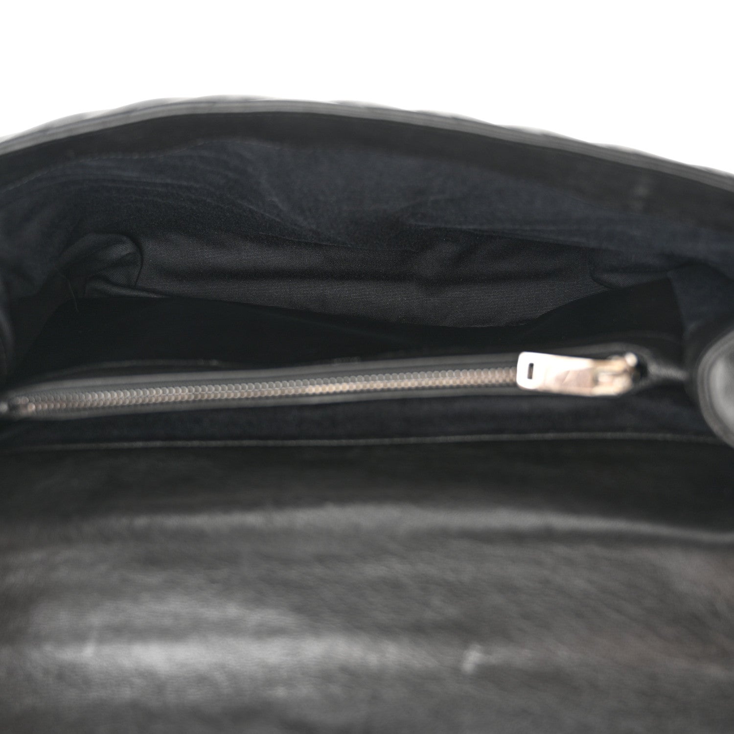 Saint Laurent Sheepskin Matelasse Chevron Monogram Large College Satchel Black 5 of 10