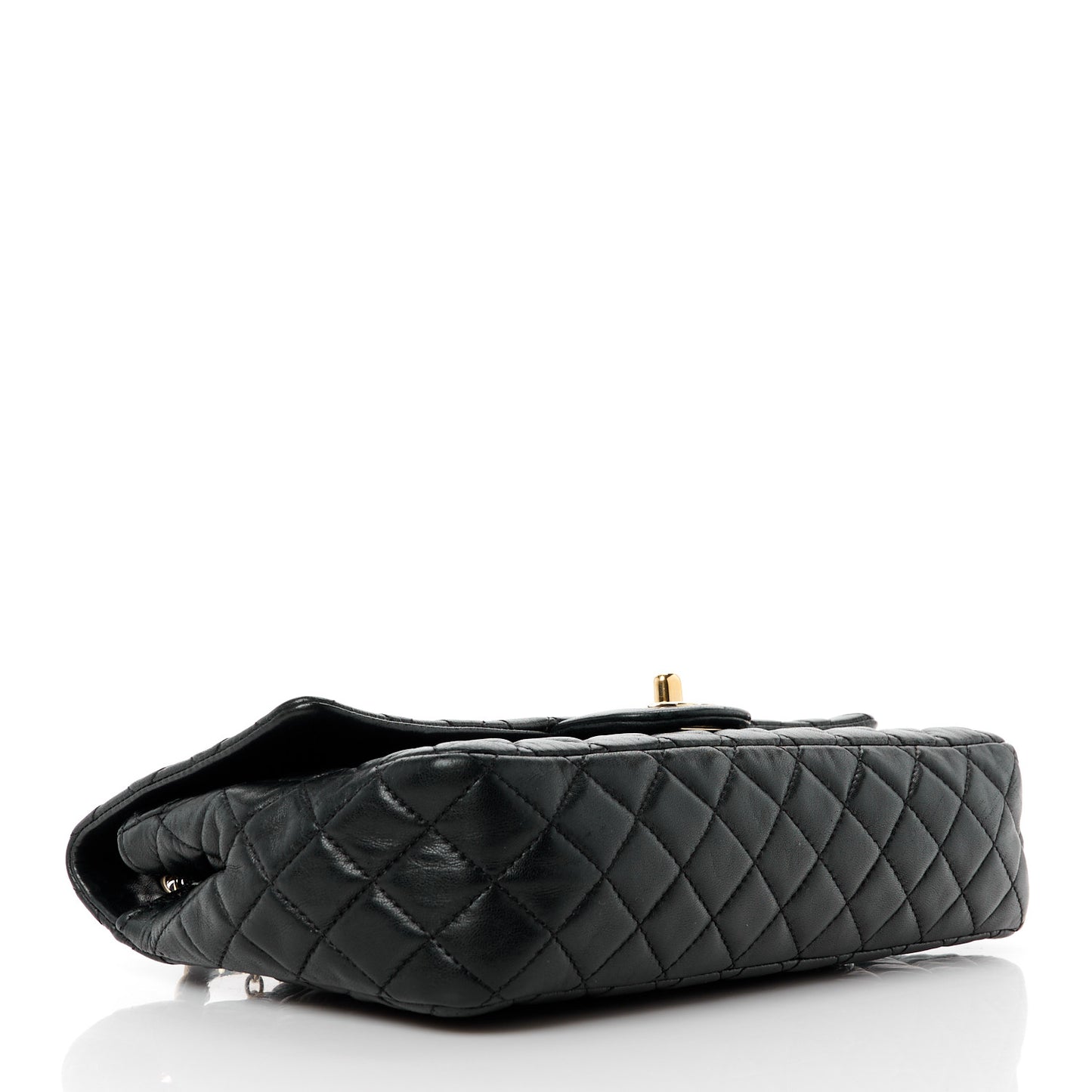 Lambskin Quilted Valentine Charms Medium Single Flap Black