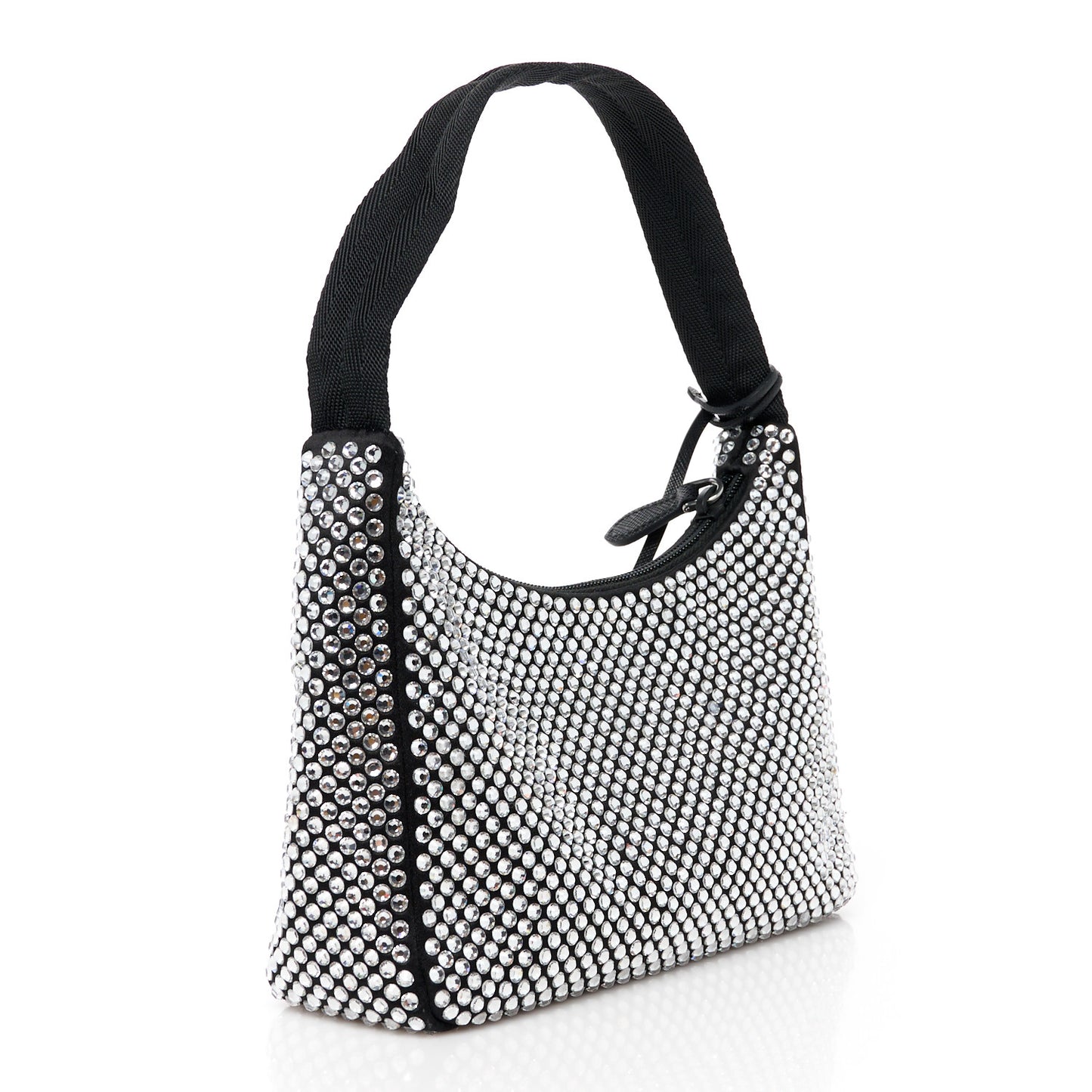 Satin Crystal Mini Re-Edition 2000 Bag Cristal