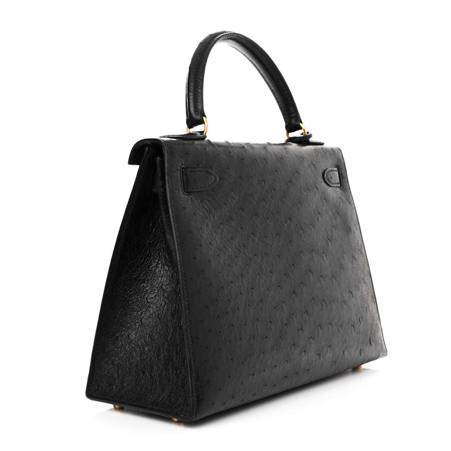 Ostrich Kelly Sellier 28 Black