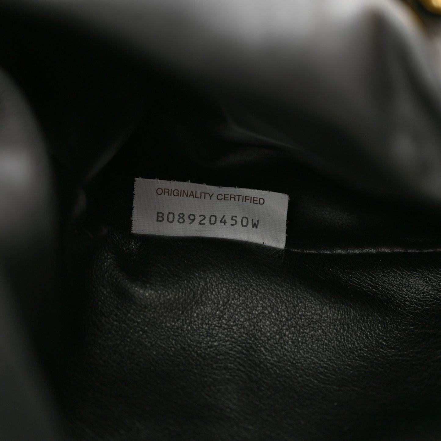 Metallic Bark Calfskin Embossed The Pouch Oversized Clutch Oro