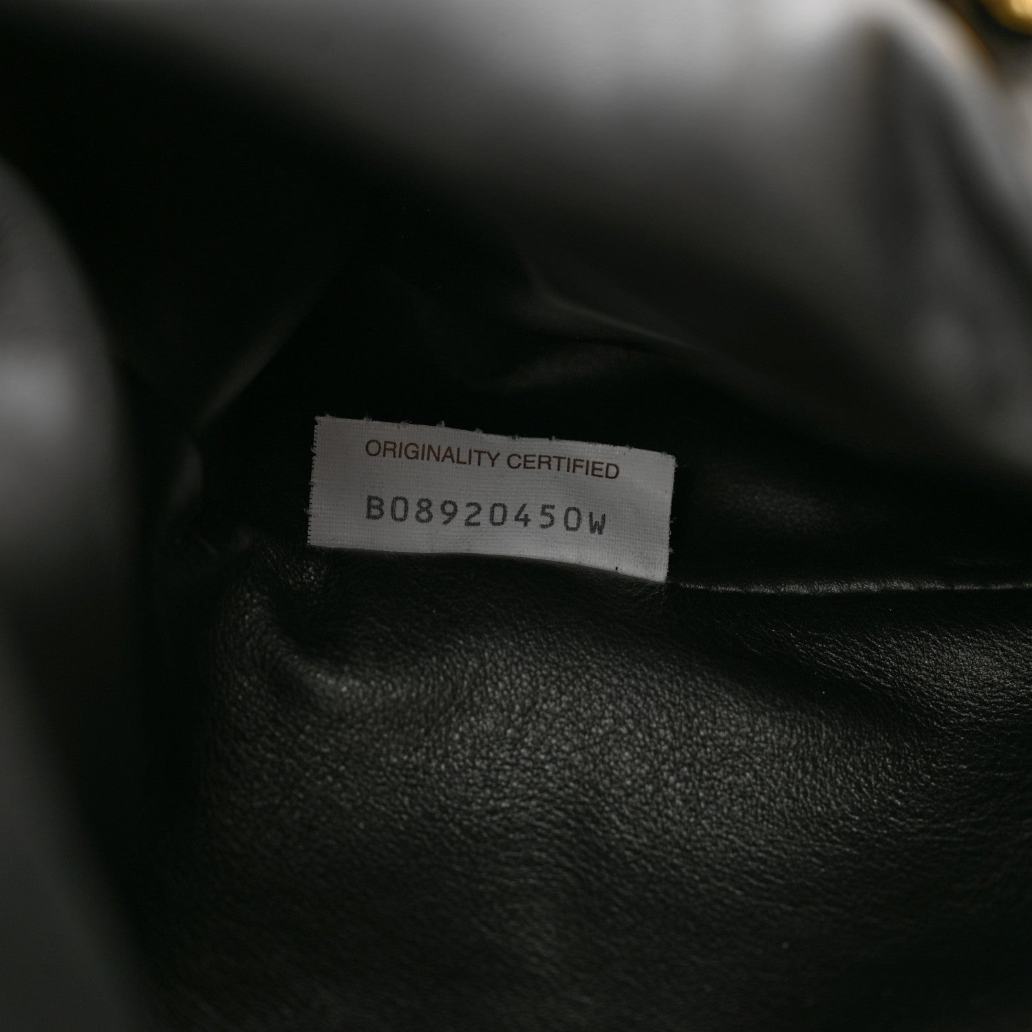 Bottega Veneta Metallic Bark Calfskin Embossed The Pouch Oversized Clutch Oro 7 of 8