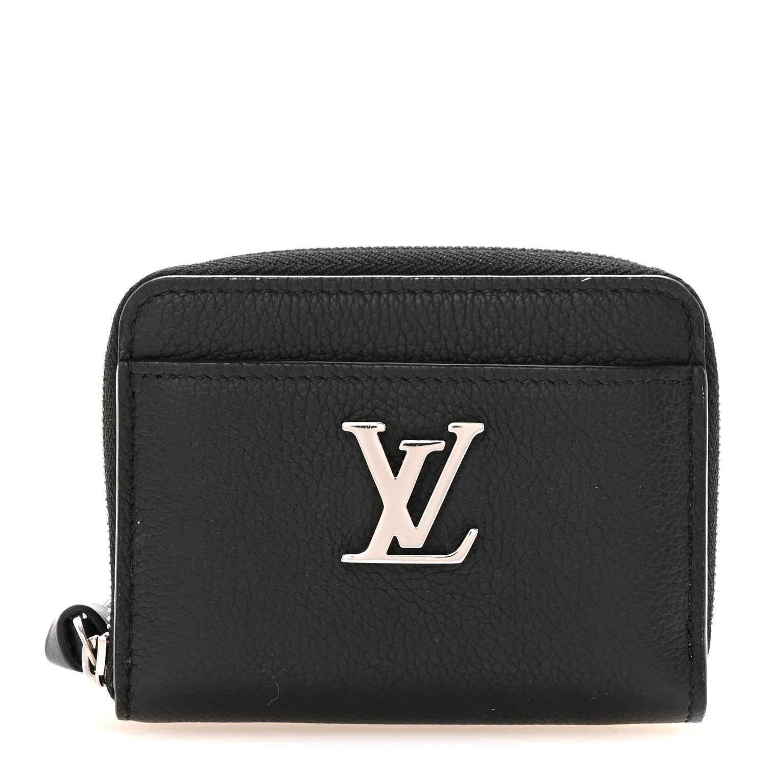Louis Vuitton Calfskin Lockme Zippy Coin Purse Black 1852592