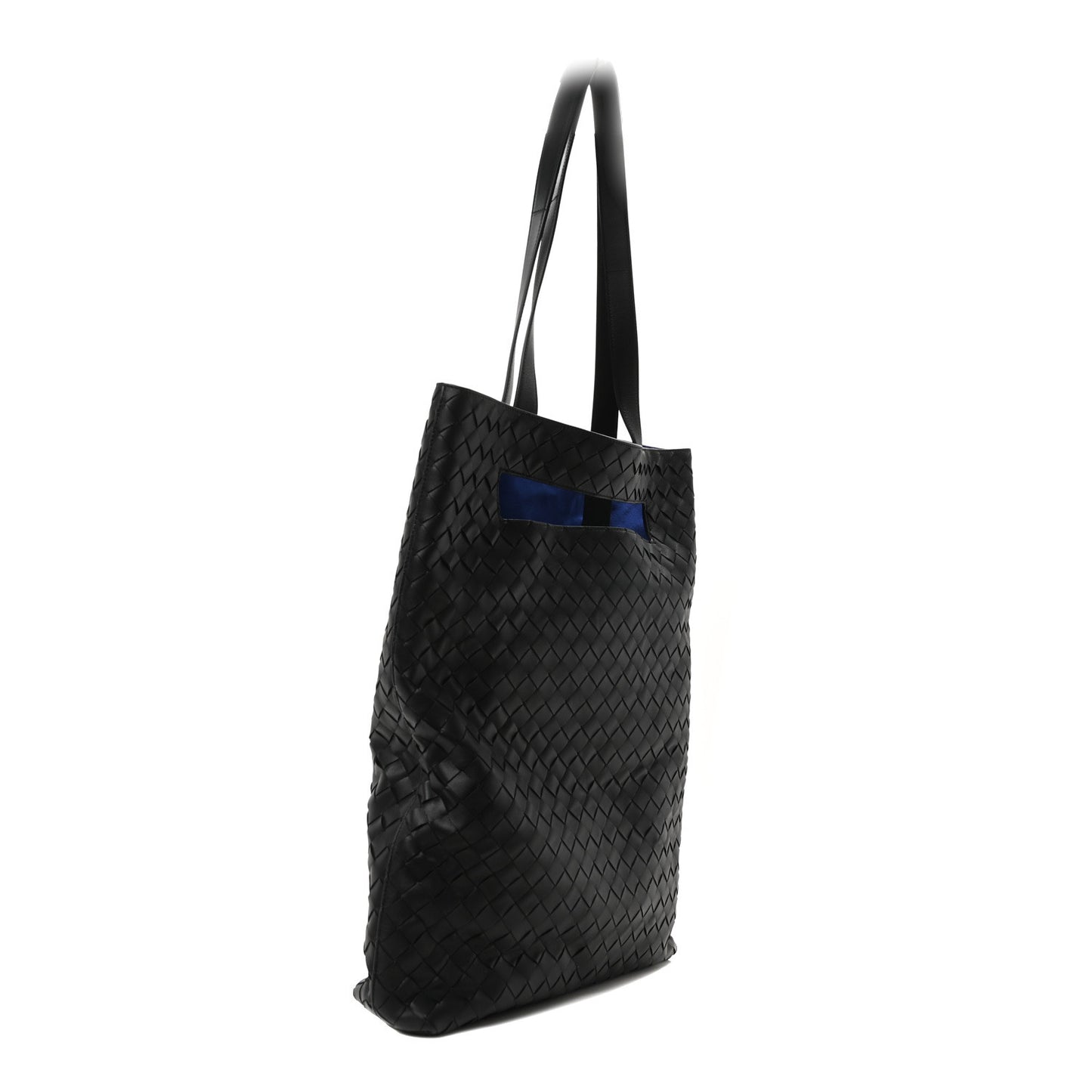 Nappa Intrecciato North South Tote Black