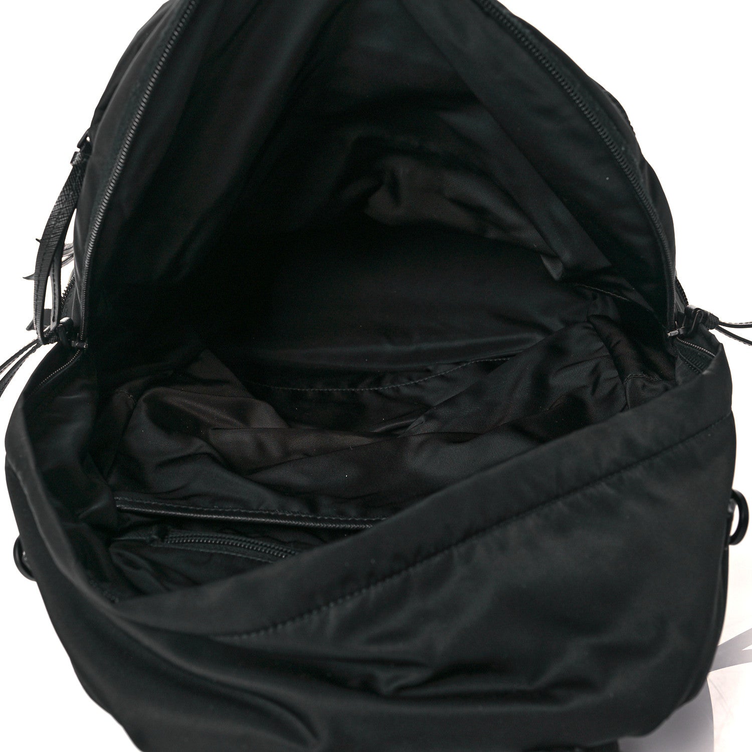 Prada Nylon Saffiano Flame Backpack Black 4 of 9