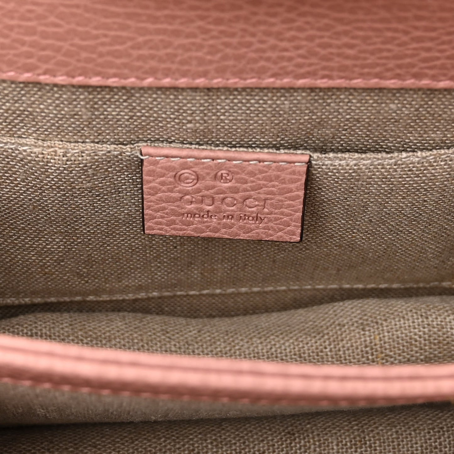 Dollar Calfskin Small Interlocking G Shoulder Bag Soft Pink