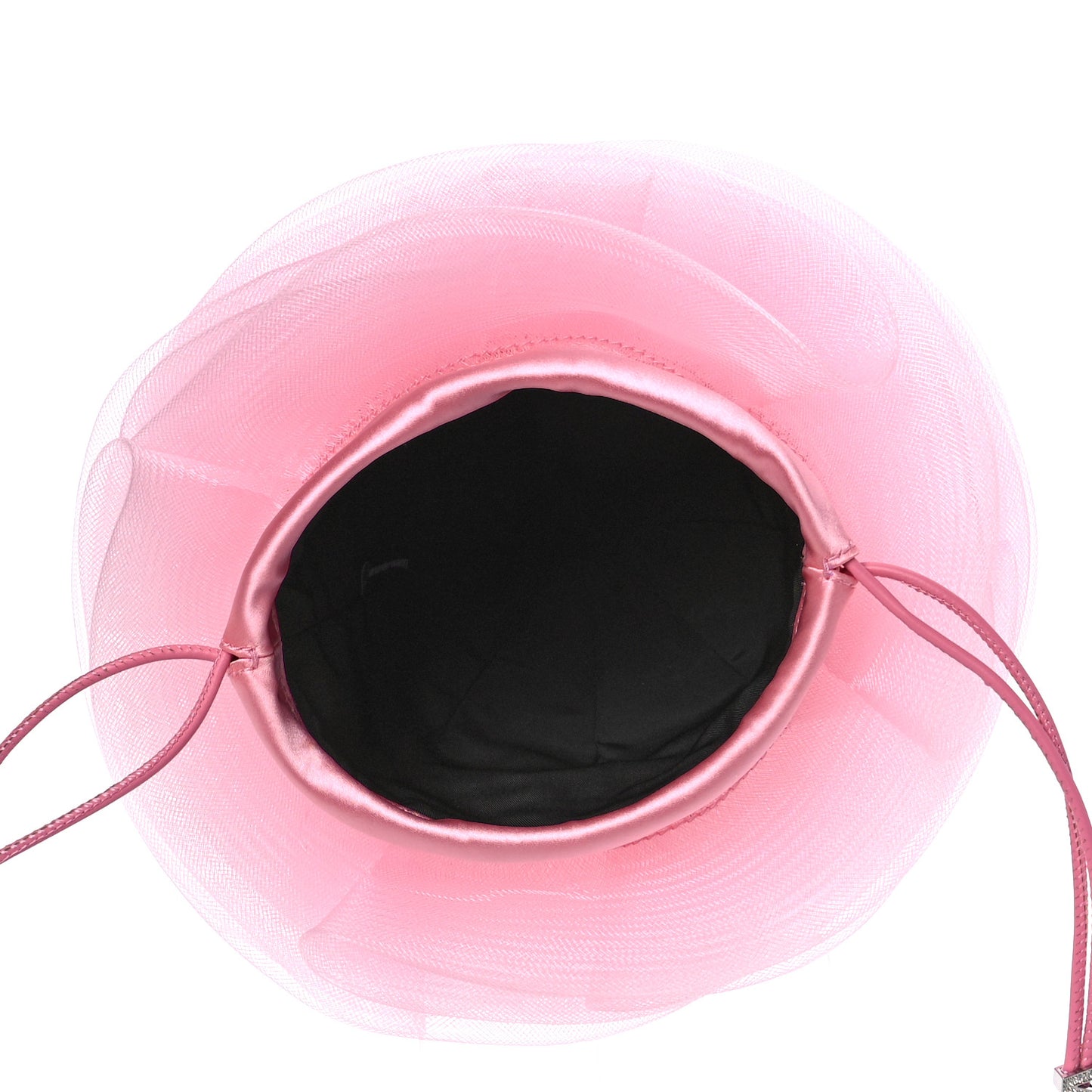 Tulle Mesh Pom Bag Cradle Pink