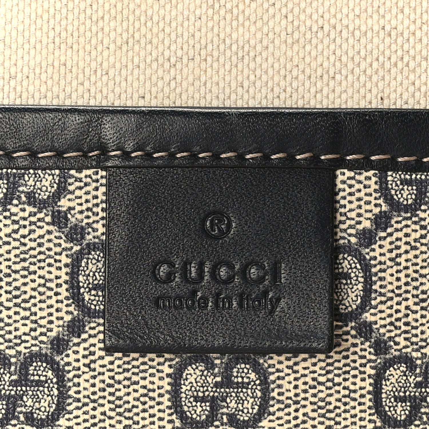 Gucci GG Plus Monogram Medium Signature Web Loop Tote Navy 6 of 10