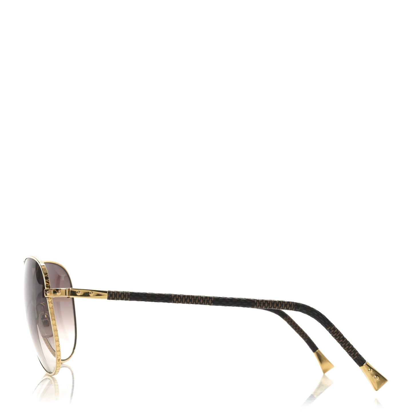Damier Ebene Conspiration Pilote Aviator Sunglasses Z0202U Gold
