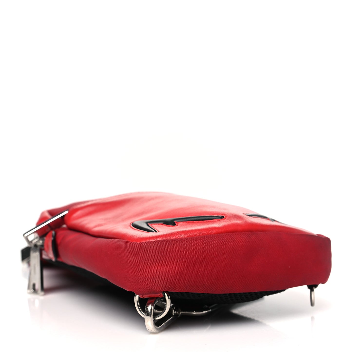 Nylon Vitello Liberty Monster Eyes Sling Bag Red