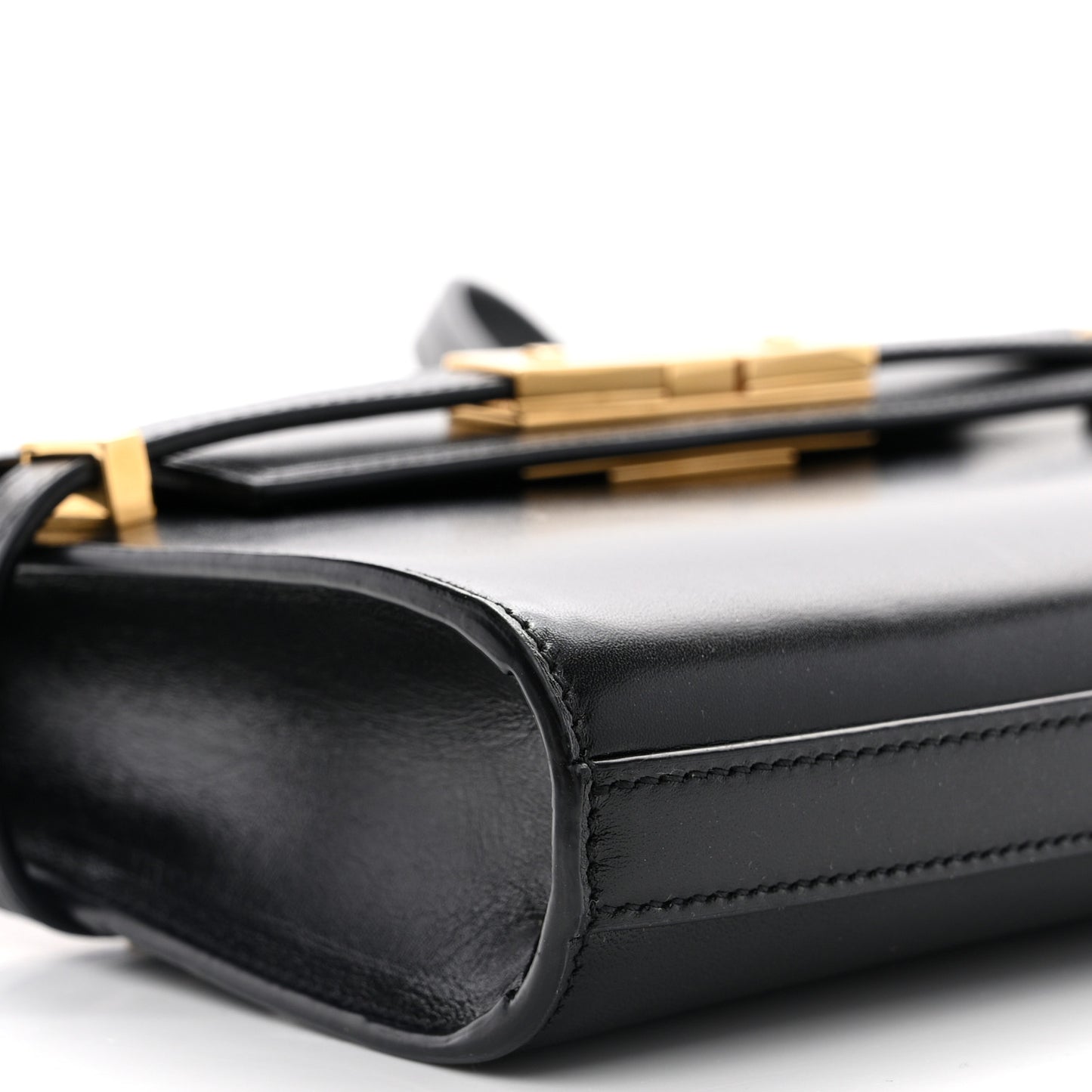 Smooth Calfskin Mini Manhattan Shoulder Bag Black