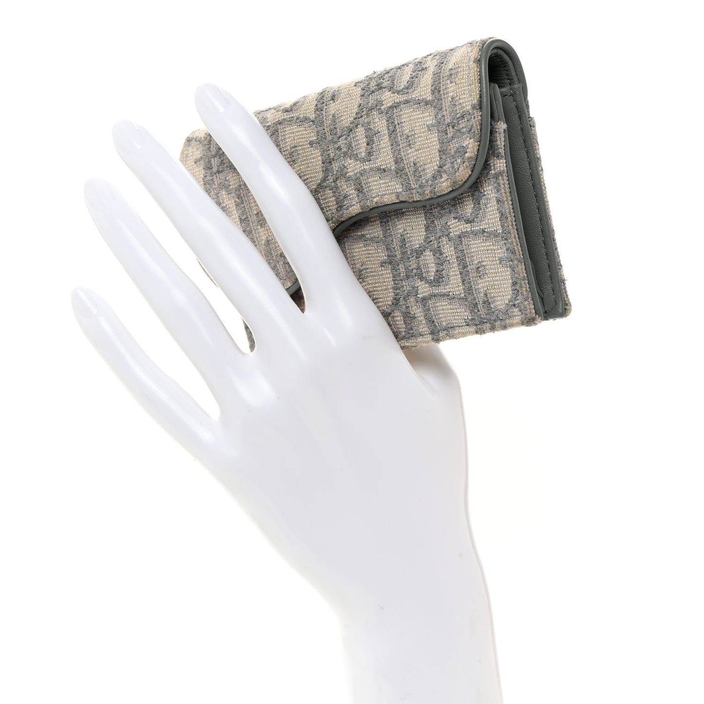 Oblique Saddle Card Holder Gray