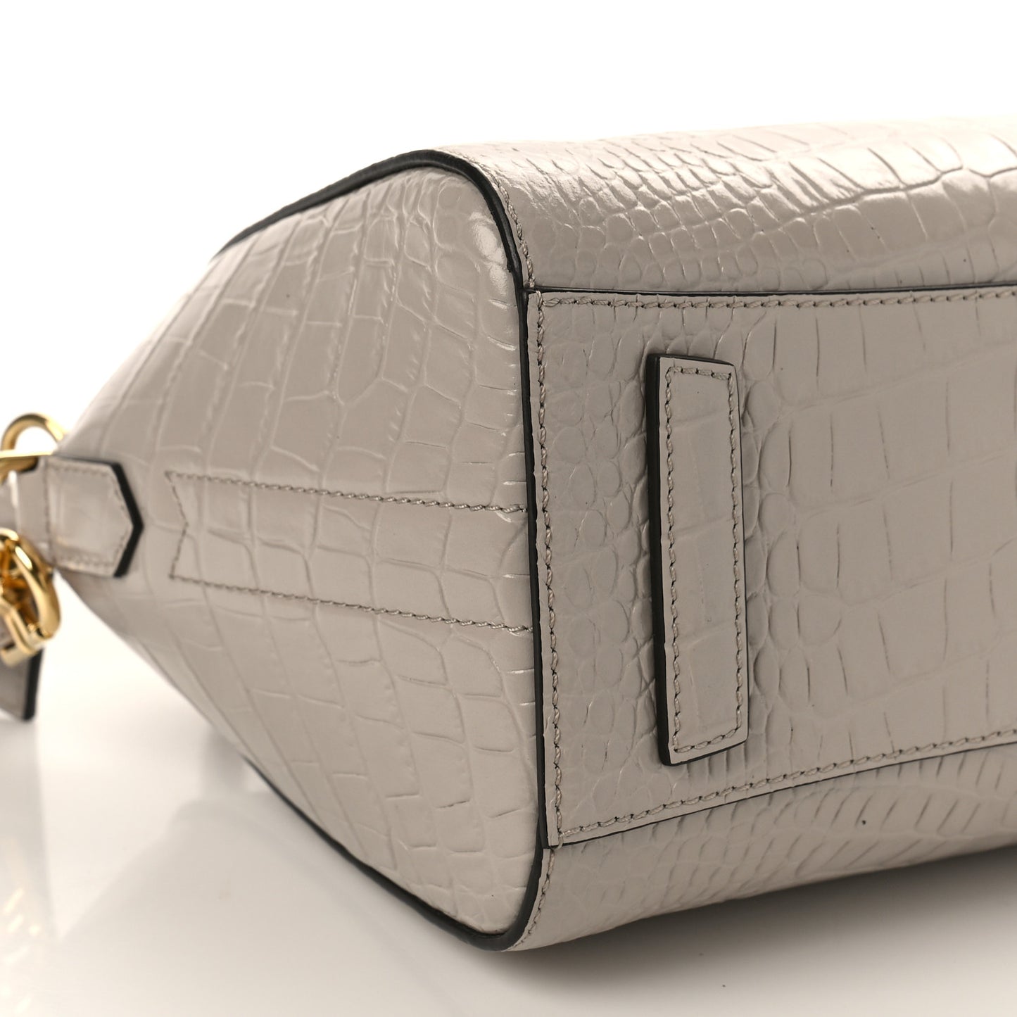 Calfskin Crocodile Embossed Mini Antigona Dune