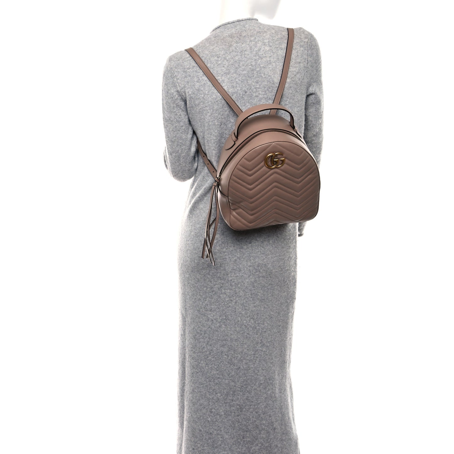 Calfskin Matelasse GG Marmont Backpack Porcelain Rose