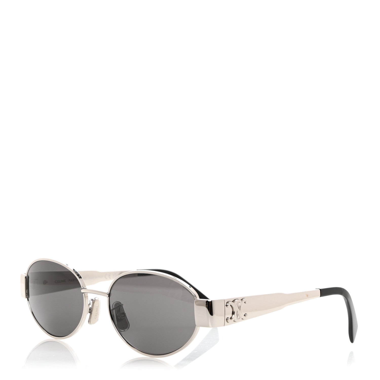 Celine Metal Triomphe 01 Sunglasses CL40235U Silver Black 1 of 10
