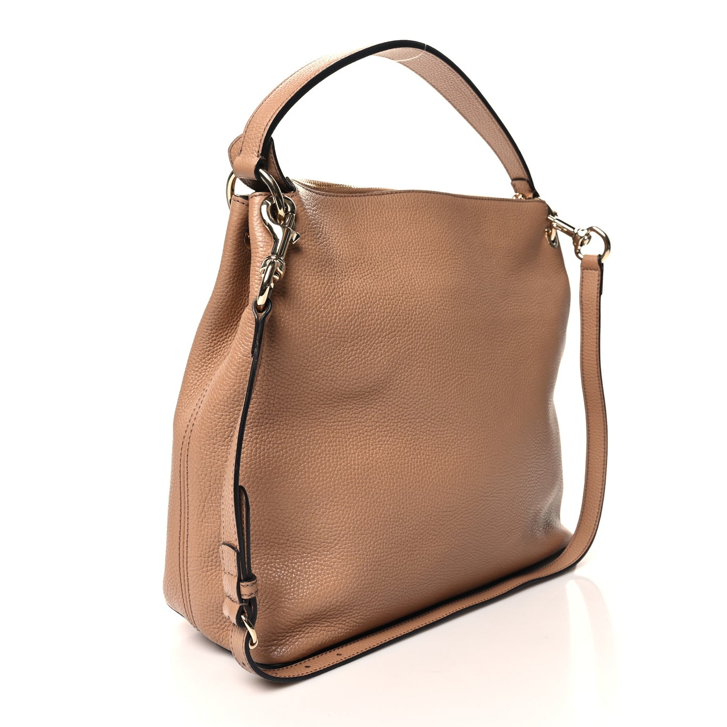Pebbled Calfskin Large Soho Hobo Camelia