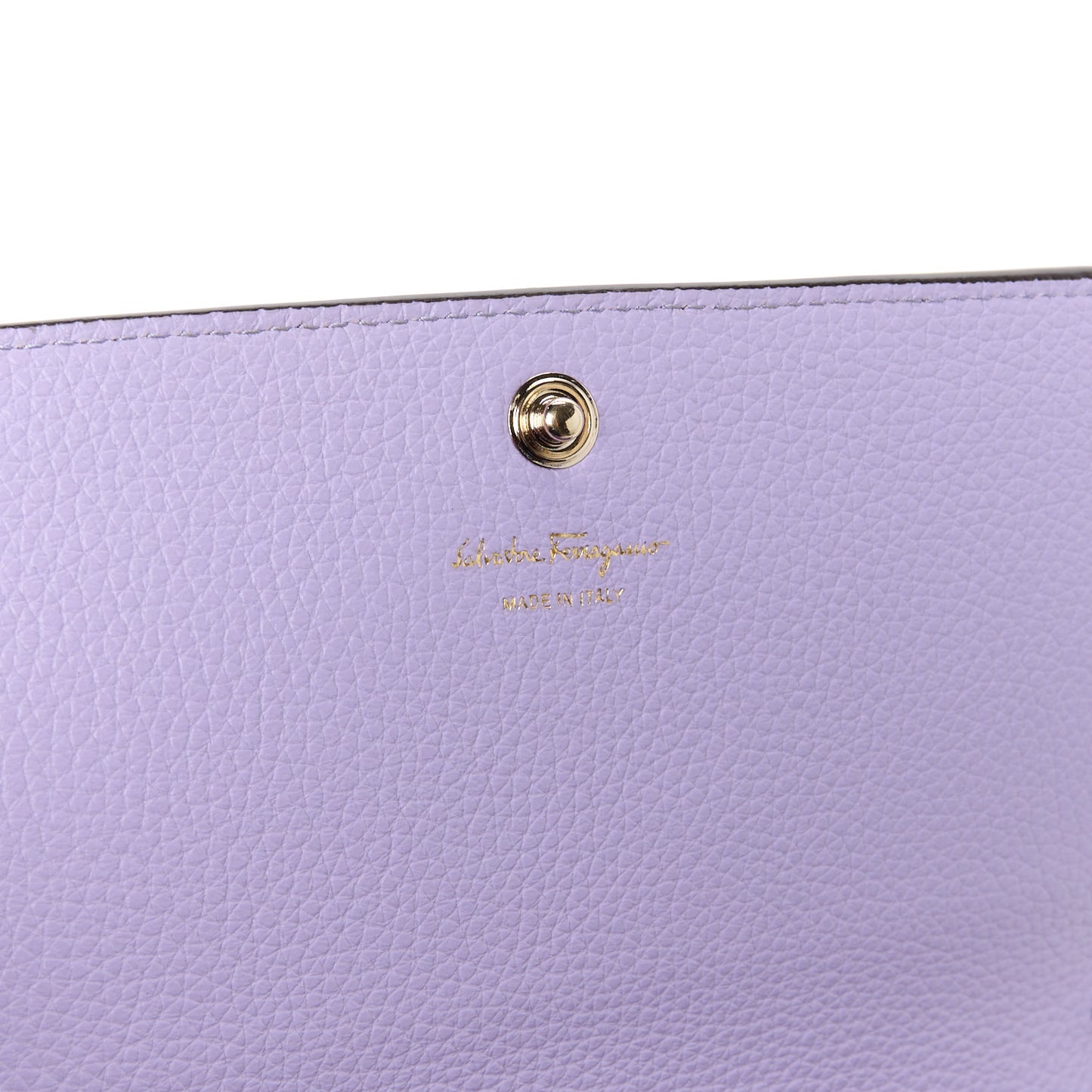 Grained Calfskin City Wallet On Chain Spring Crocus