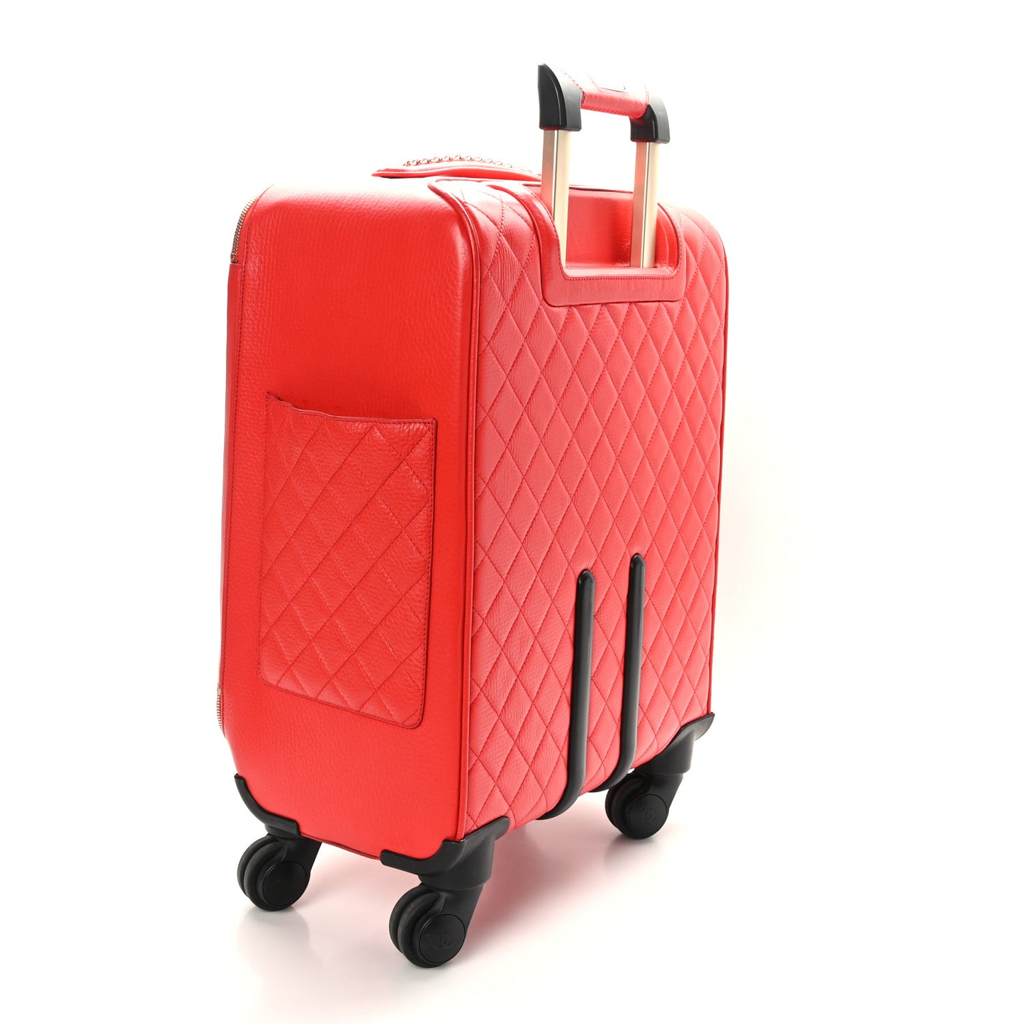 Calfskin Quilted Coco Case Trolley Red