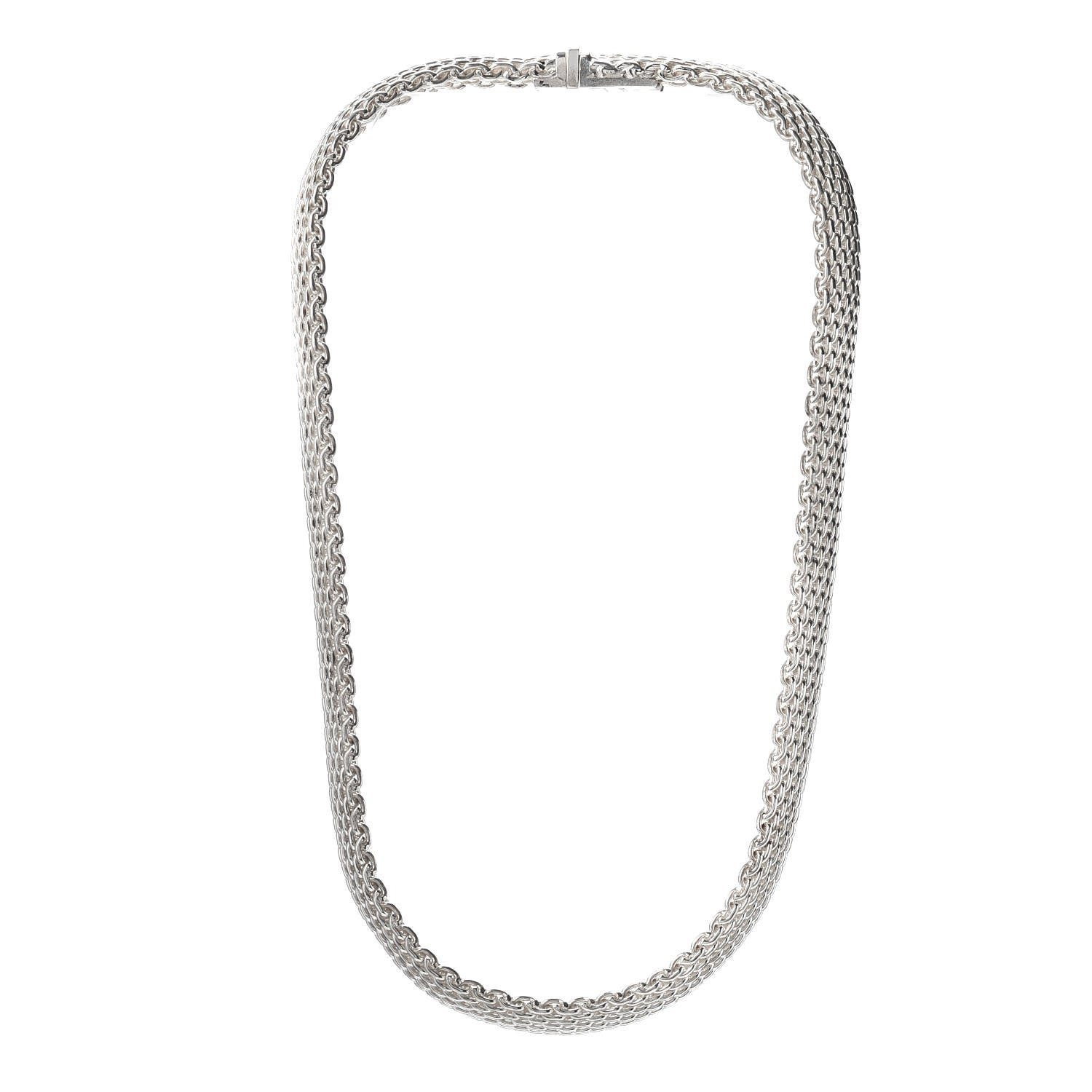 Tiffany Sterling Silver Somerset Mesh Necklace 3 of 4
