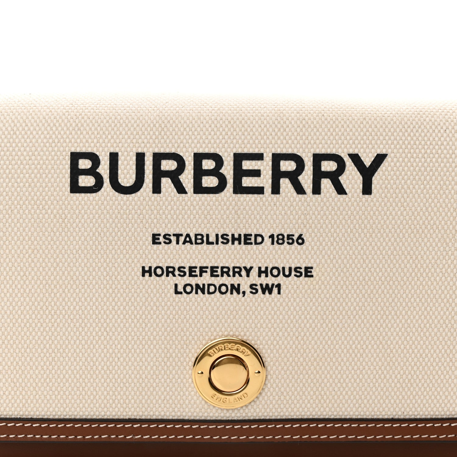 Burberry Cotton Canvas Horseferry Print Crossbody Bag Natural Tan 8 of 13