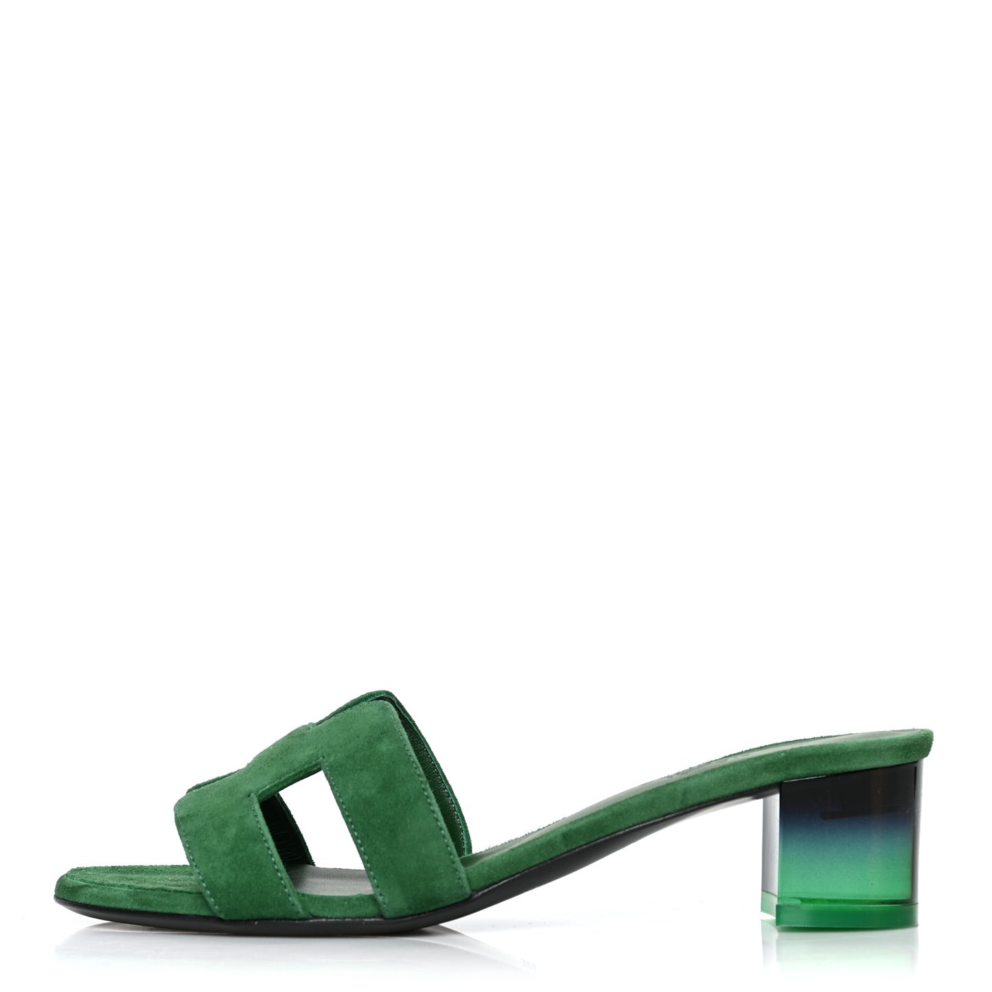 Suede Goatskin Oasis Sandals 36.5 Vert Electrique