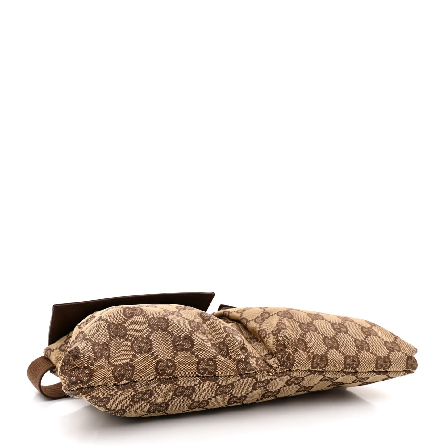 GG Monogram Web Double Pocket Belt Bag Ebony