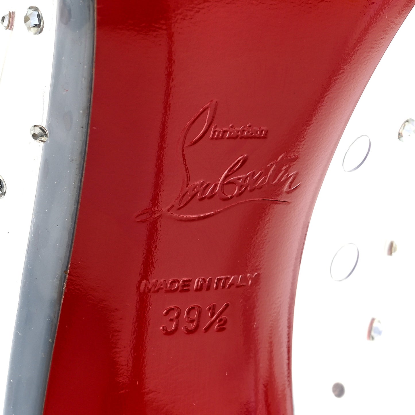 PVC Patent Degrastrass 100 Pumps 39.5 Sky