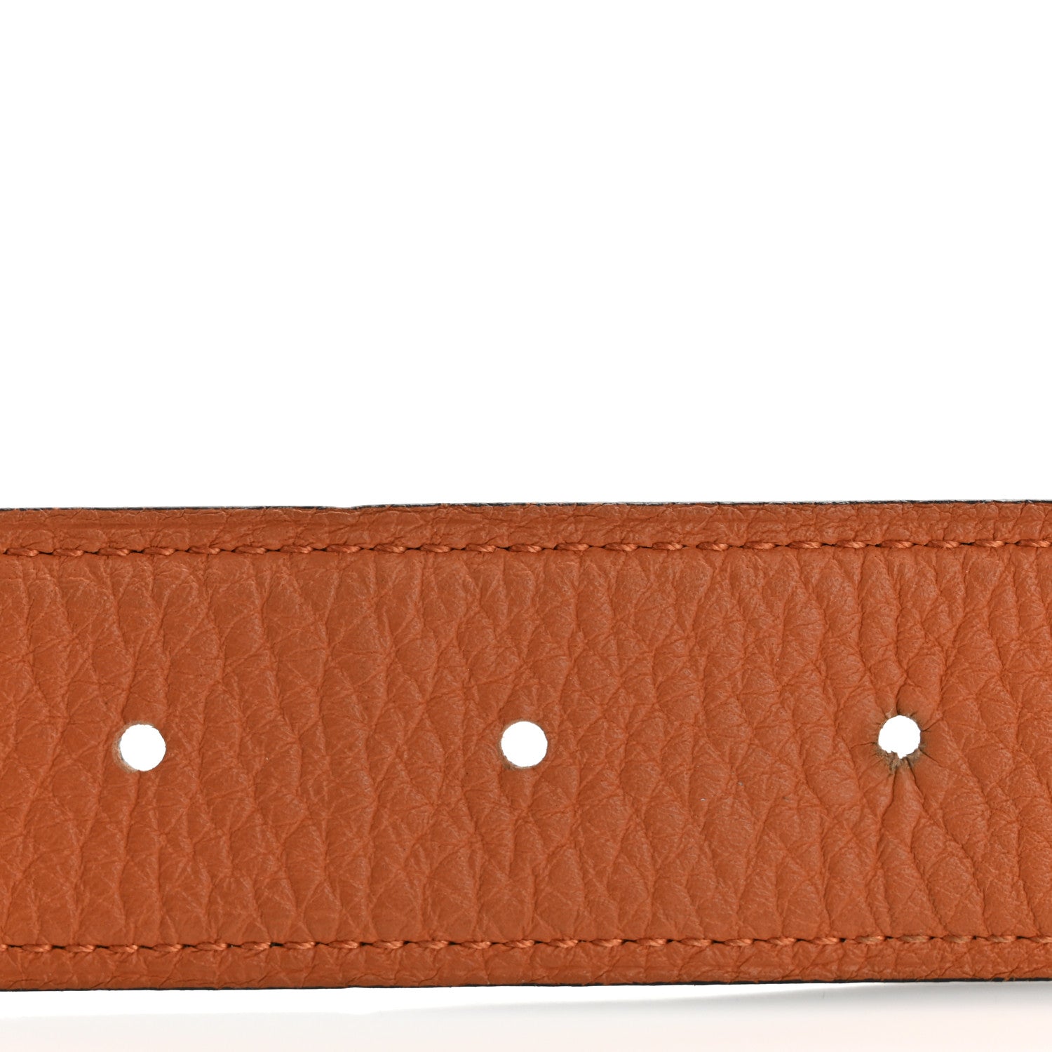 Hermes Box Togo 32mm H Take Off Belt 90 36 Black Orange 4 of 9